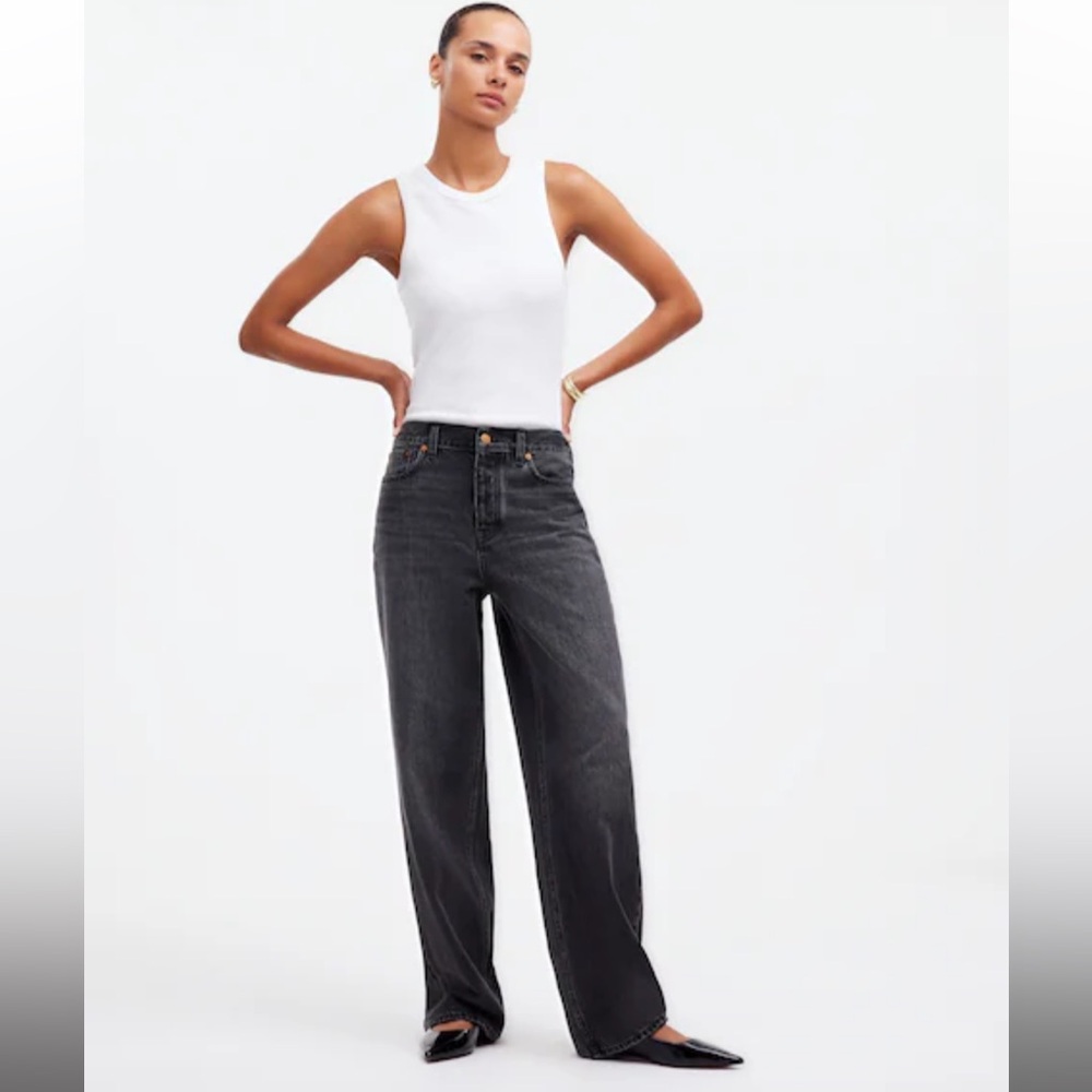 Madewell Petite Low-Slung Baggy Jeans size 28P in Kingswood Wash